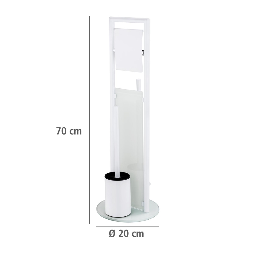 WENKO 24983800 - WC-set RAVINA 20x70 cm RVS/wit