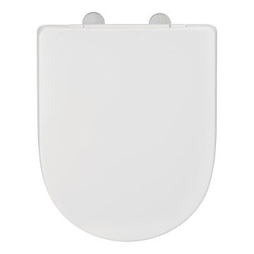 WENKO 24988100-WC wc-bril EXCLUSIVE 45x36,5 cm wit/zilver