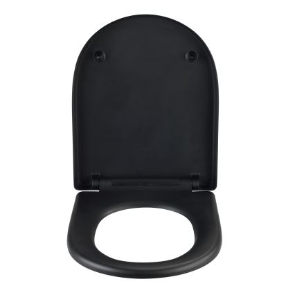 WENKO 24989100 - WC-bril EXCLUSIVE 36,5x45 cm zwart/zilver