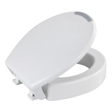 WENKO 25005100 - Abattant WC SECURA 37 x 44 cm blanc/gris