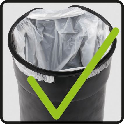 WENKO 25153100 - Poubelle LEMAN 17x25 cm bleu/noir