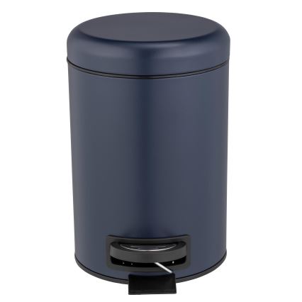 WENKO 25153100 - Poubelle LEMAN 17x25 cm bleu/noir