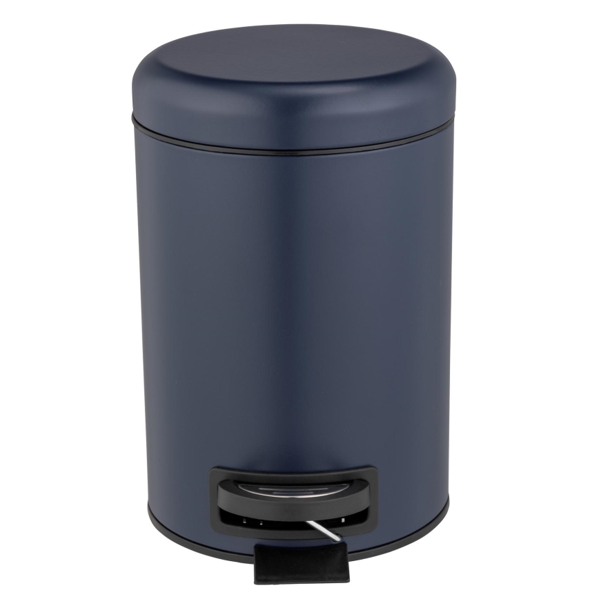 WENKO 25153100 - Poubelle LEMAN 17x25 cm bleu/noir