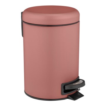 WENKO 25155100 - Afvalemmer LEMAN 17x25 cm roze/zwart