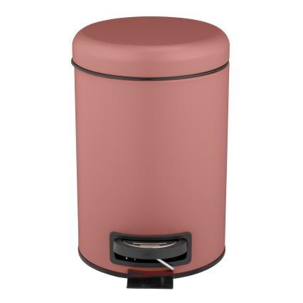 WENKO 25155100 - Afvalemmer LEMAN 17x25 cm roze/zwart