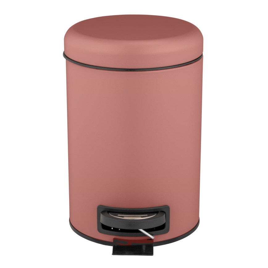 WENKO 25155100 - Afvalemmer LEMAN 17x25 cm roze/zwart