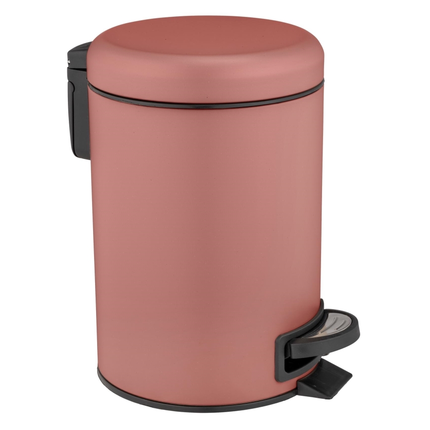 WENKO 25155100 - Afvalemmer LEMAN 17x25 cm roze/zwart