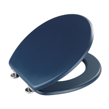 WENKO 25172100-WC abattant WC PRIMA 37 x 41 cm bleu/argenté