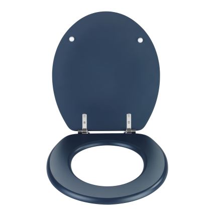 WENKO 25172100-WC wc-bril PRIMA 37x41 cm blauw/zilver