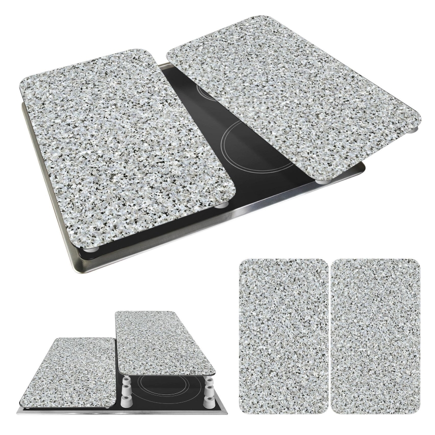 WENKO 2521120500 - Couvercle de plaque ABDECKPLATTE - NEUTRE 30x52 cm granite/multicolore