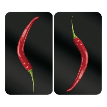 WENKO 2521380100 - Afdekplaat voor kookplaat 30x52 cm veelkleurig/grijs/helder