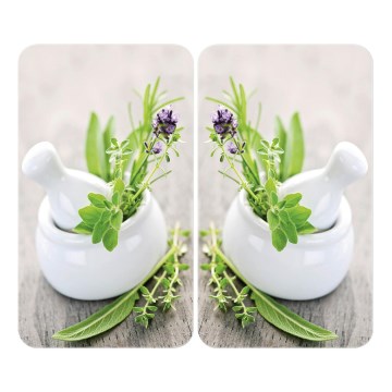 WENKO 2521420100 - Couvercle pour plaque de cuisson 52x30 cm multicolore/gris/transparent