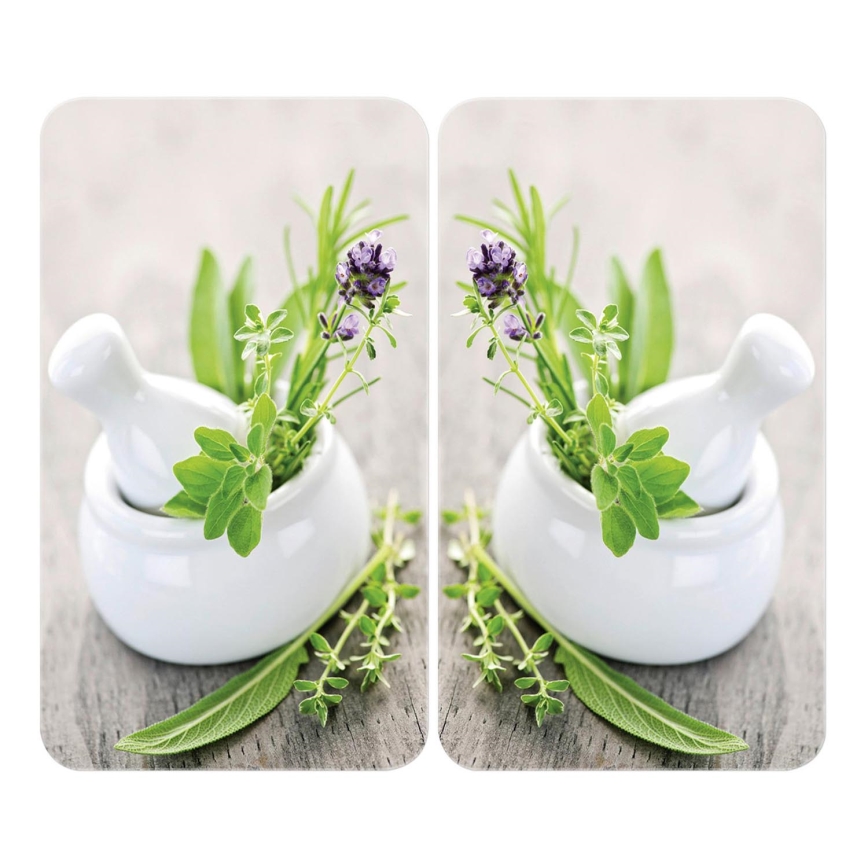 WENKO 2521420100 - Kookplaatafdekking 52x30 cm veelkleurig/grijs/transparant