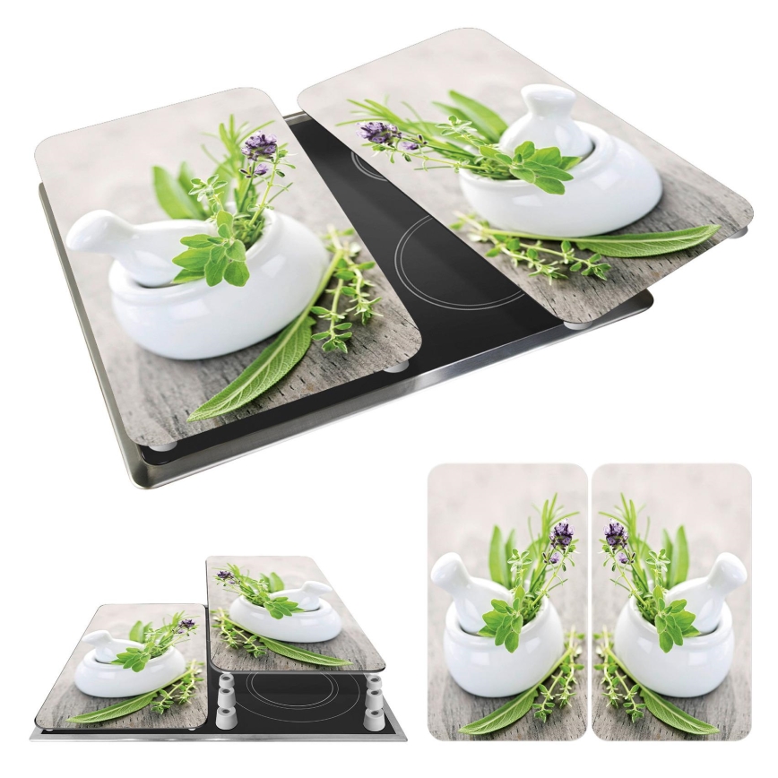 WENKO 2521420100 - Kookplaatafdekking 52x30 cm veelkleurig/grijs/transparant