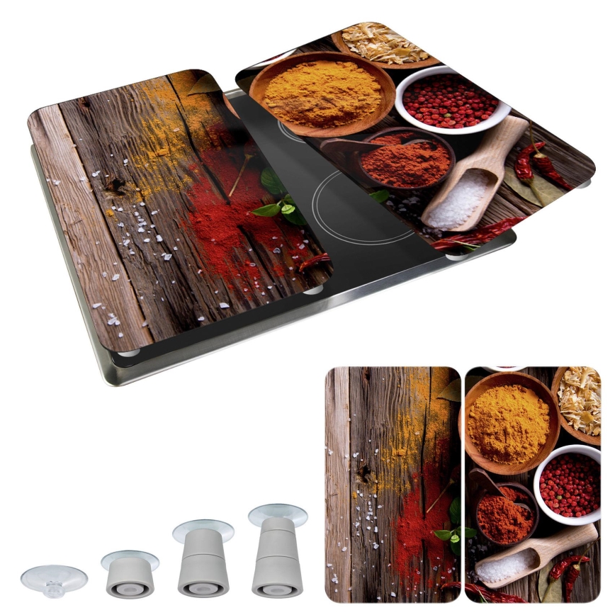 WENKO 2521467100 - Beschermhoes voor blad 30x52 cm multicolor/grijs/doorzichtig