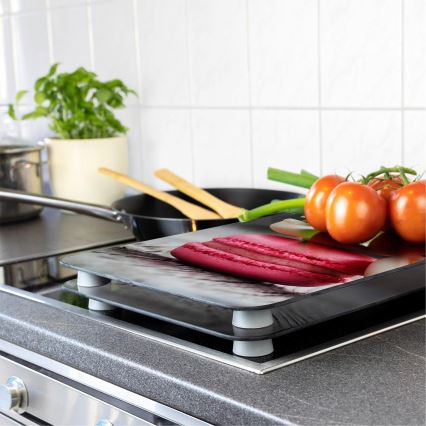 WENKO 2521496100 - Couvercle protecteur pour plaque de cuisson 52x30 cm multicolore/gris/transparent