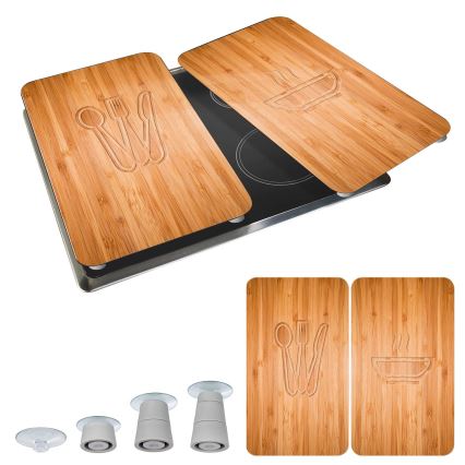 WENKO 2521497100 - Couvercle pour cuisinière 52x30 cm multicolore/gris/transparent