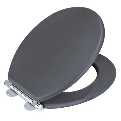 WENKO 25218100-WC-bril MORRA 35x42 cm antraciet/zilver