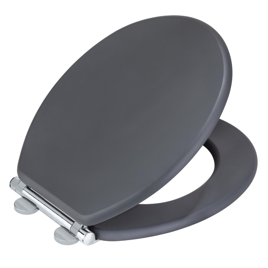 WENKO 25218100-WC-bril MORRA 35x42 cm antraciet/zilver
