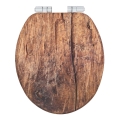 WENKO 25226100-WC abattant RUSTIC 35,5x42,5 cm brun/argenté