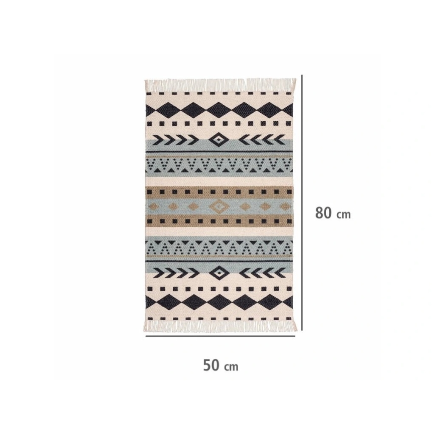 WENKO 25277100-Mat van gerecycled katoen 80x50 cm veelkleurig