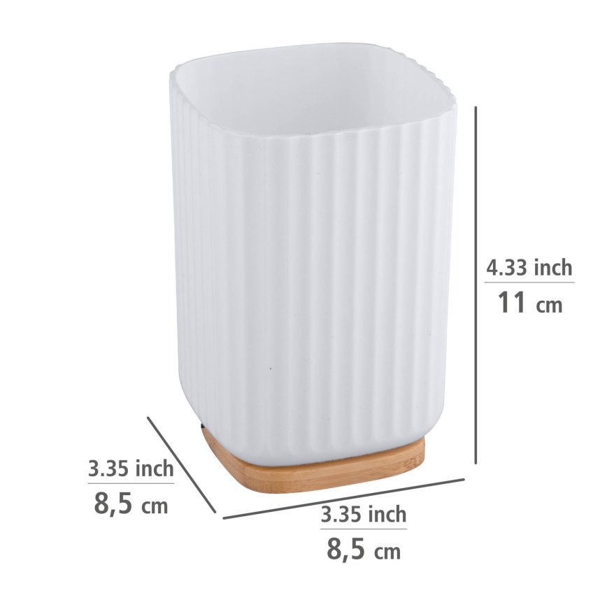 WENKO 25293100 - Gobelet ROTELLO 8,5x11 cm blanc/marron