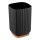 WENKO 25297100 - Gobelet porte-brosse à dents ROTELLO 8,5 x 11 cm noir/marron