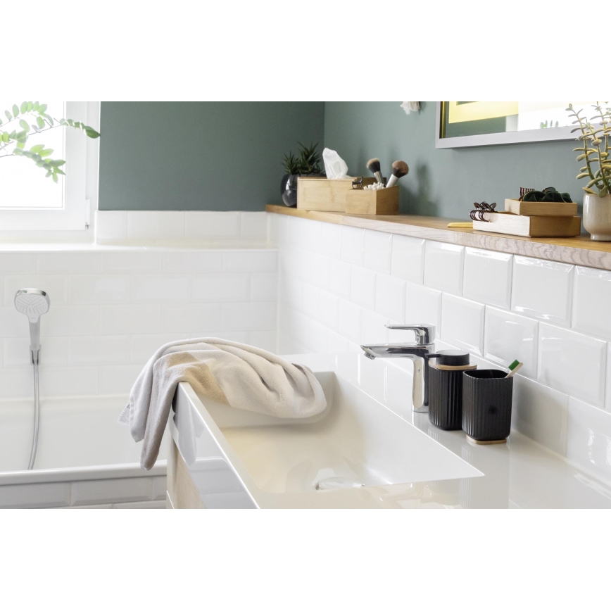 WENKO 25297100 - Tandenborstelbeker ROTELLO 8,5x11 cm zwart/bruin