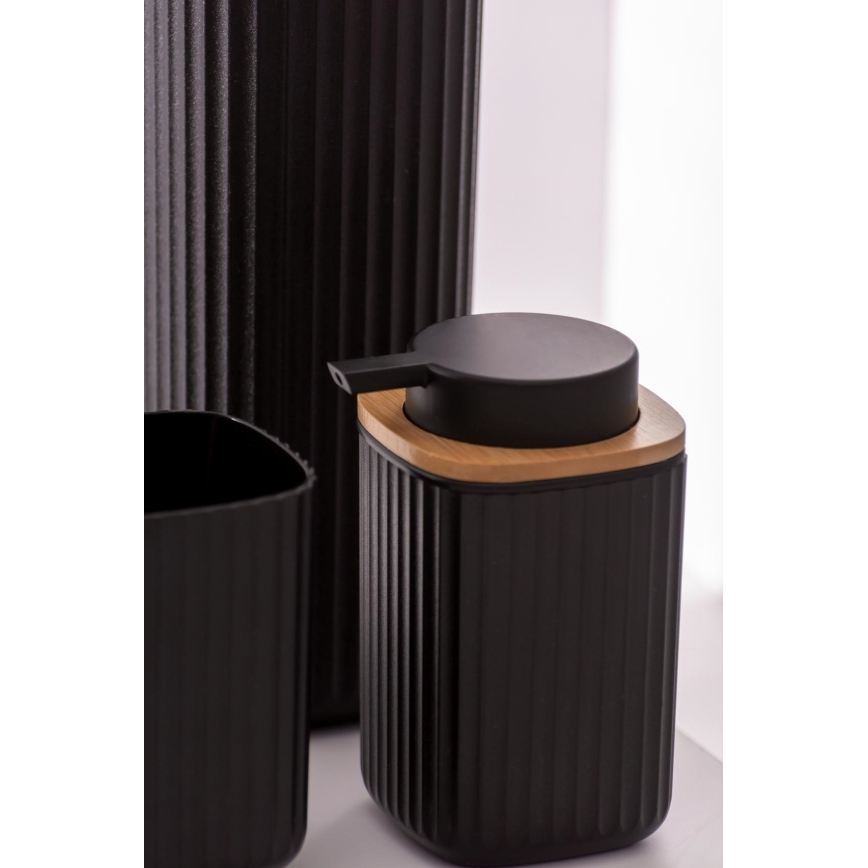 WENKO 25298100 - Distributeur de savon ROTELLO 8,9x12,7 cm noir/marron