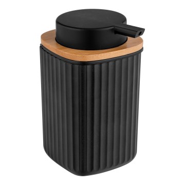 WENKO 25298100 - Zeepdispenser ROTELLO 8,9x12,7 cm zwart/bruin