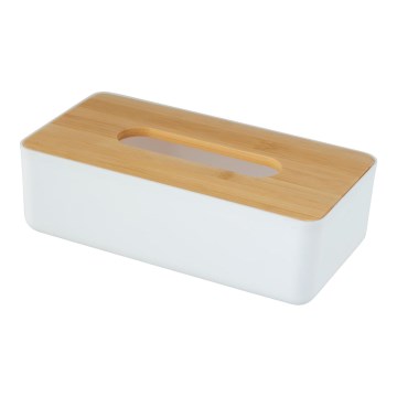 WENKO 25318100 - Make-upbox ROTELLO 24x12,7 cm wit/bruin