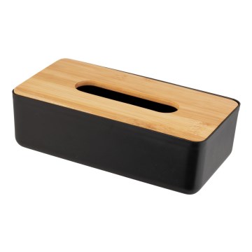 WENKO 25319100 - Make-updoos ROTELLO 24x12,7 cm zwart/bruin