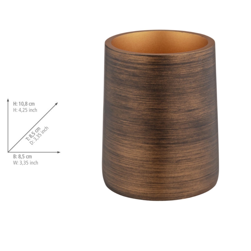 WENKO 25351100 - Beker PALENA 8,5x10,8 cm bronskleurig
