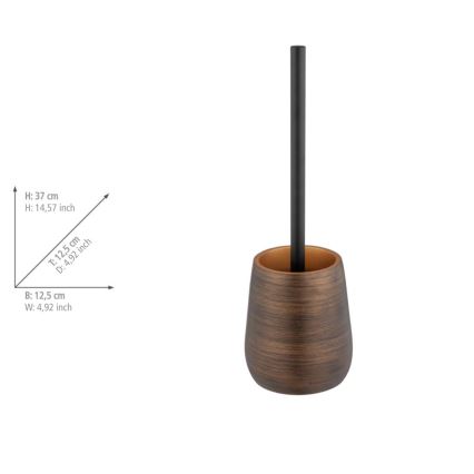WENKO 25354100 - WC-borstel PALENA 12,5x37 cm bronskleurig