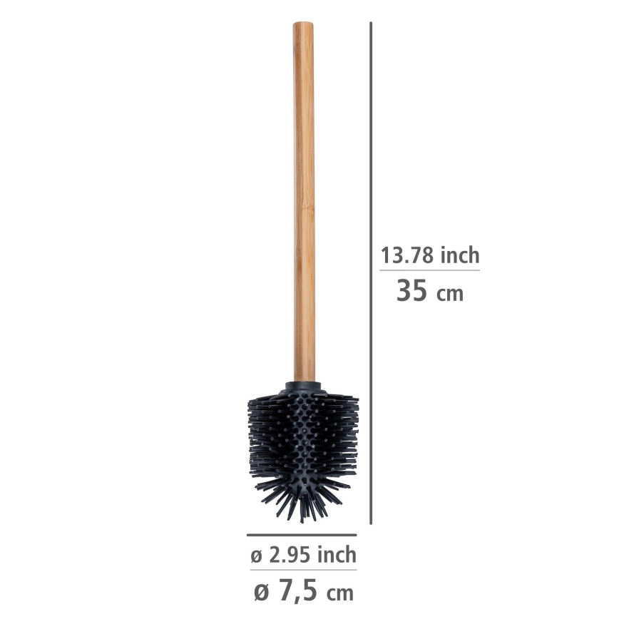 WENKO 25360100 - Brosse WC 7,5x35 cm marron/noir