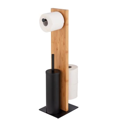 WENKO 25376100 - WC-set LESINA 18x69 cm bruin/zwart