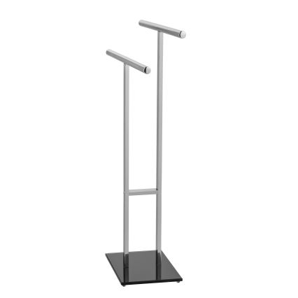 WENKO 25389100 - Handdoekenrek LAVA 50x81,5 cm roestvrij staal/zilver/zwart