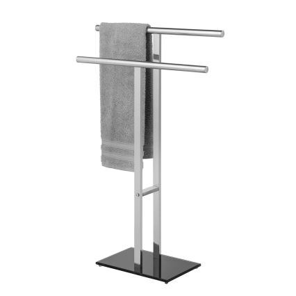 WENKO 25389100 - Handdoekenrek LAVA 50x81,5 cm roestvrij staal/zilver/zwart