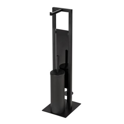 WENKO 25400100 - Brosse WC RIVALTA 18 x 70 cm, noire