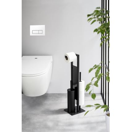 WENKO 25400100 - WC-borstel RIVALTA 18x70 cm zwart