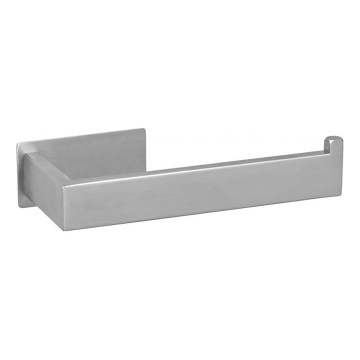 WENKO 25422100 - Porte-rouleau de papier toilette TURBO-LOC GENOVA MATT 15,3x7,6 cm argenté