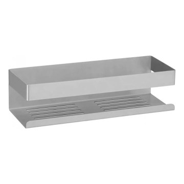 WENKO 25425100-plank TURBO-LOC GENOVA MATT 30x10,5 cm zilverkleurig
