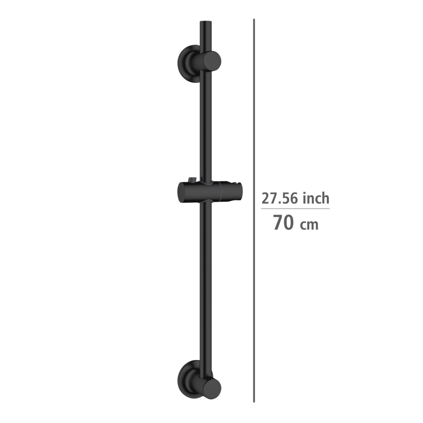 WENKO 25463100 - Douchestang LIBERTÀ 70 cm zwart