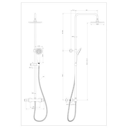 WENKO 25484100 - Système de douche WATERSAVING SYSTEM 12x120 cm noir