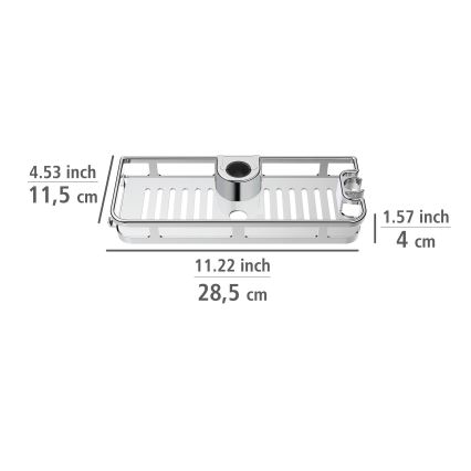 WENKO 25490100 - Wandplank LIBERTÀ 28,5x11,5 cm glanzend chroom