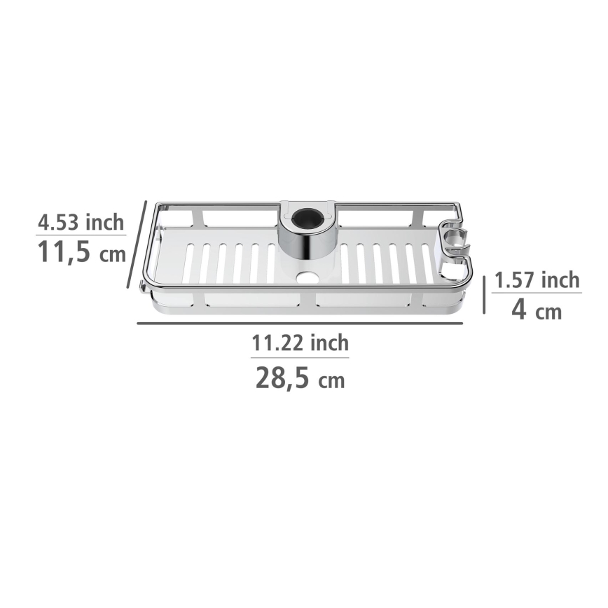 WENKO 25490100 - Wandplank LIBERTÀ 28,5x11,5 cm glanzend chroom