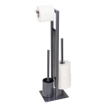 WENKO 25552100 - Brosse WC RIVALTA 18x70 cm gris/noir