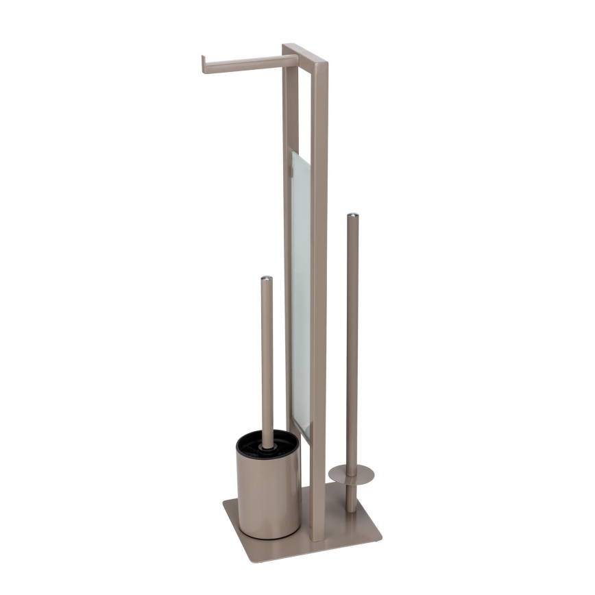 WENKO 25553100 - Brosse WC RIVALTA 18x70 cm beige/noir