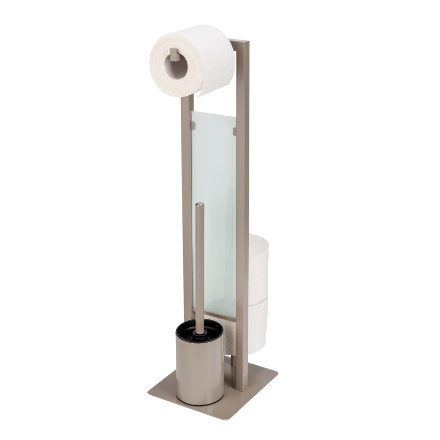 WENKO 25553100 - Brosse WC RIVALTA 18x70 cm beige/noir