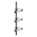 WENKO 25556100-Étagère d'angle PURIO 35,5x280 cm argenté/gris